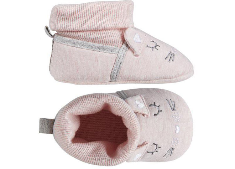 Picture of 52207-BABY GIRLS COZY BED SLIPPERS WITH GRIPPERS/NON SLIP